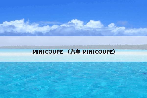 MINICOUPE是什么意思？MINICOUPE属于（汽车和MINICOUPE）