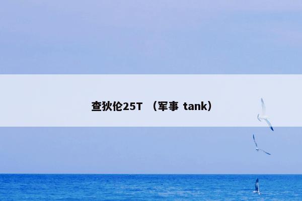 查狄伦25T （军事 tank）