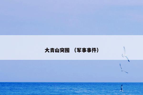 大青山突围是什么？有关大青山突围一起来了解