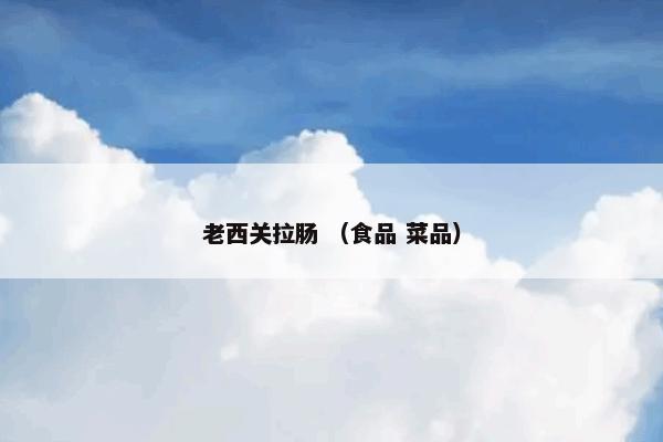 老西关拉肠怎么理解？相关老西关拉肠详细说明