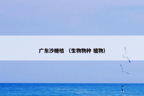 广东沙糖桔怎么理解？关于广东沙糖桔说明