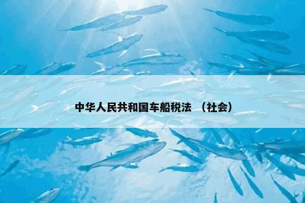 中华人民共和国车船税法怎么理解？中华人民共和国车船税法属于（社会）