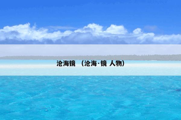 沧海镜怎么理解？沧海镜属于（沧海·镜和人物）