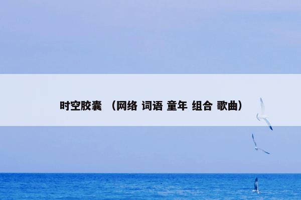 时空胶囊是什么？时空胶囊属于（网络和词语和童年和组合和歌曲）